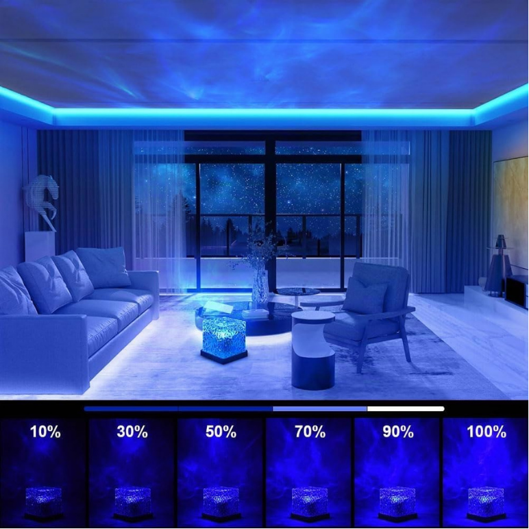 Lampara Aurora Estilo Cubo Con 16 Colores