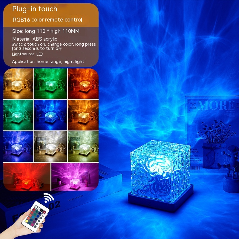 Lampara Aurora Estilo Cubo Con 16 Colores